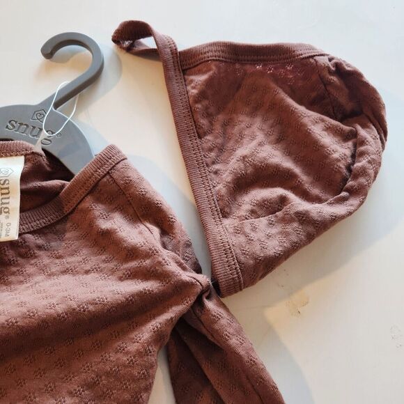 Snug Take Me Home Cotton Bonnet, Top Footed Pants & Blanket, 4piece Set Size 3-6 - Picture 4 of 8